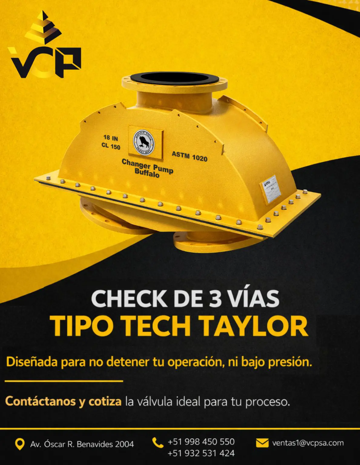 Post de LinkedIn sobre válvula Changer Pump BUFFALO