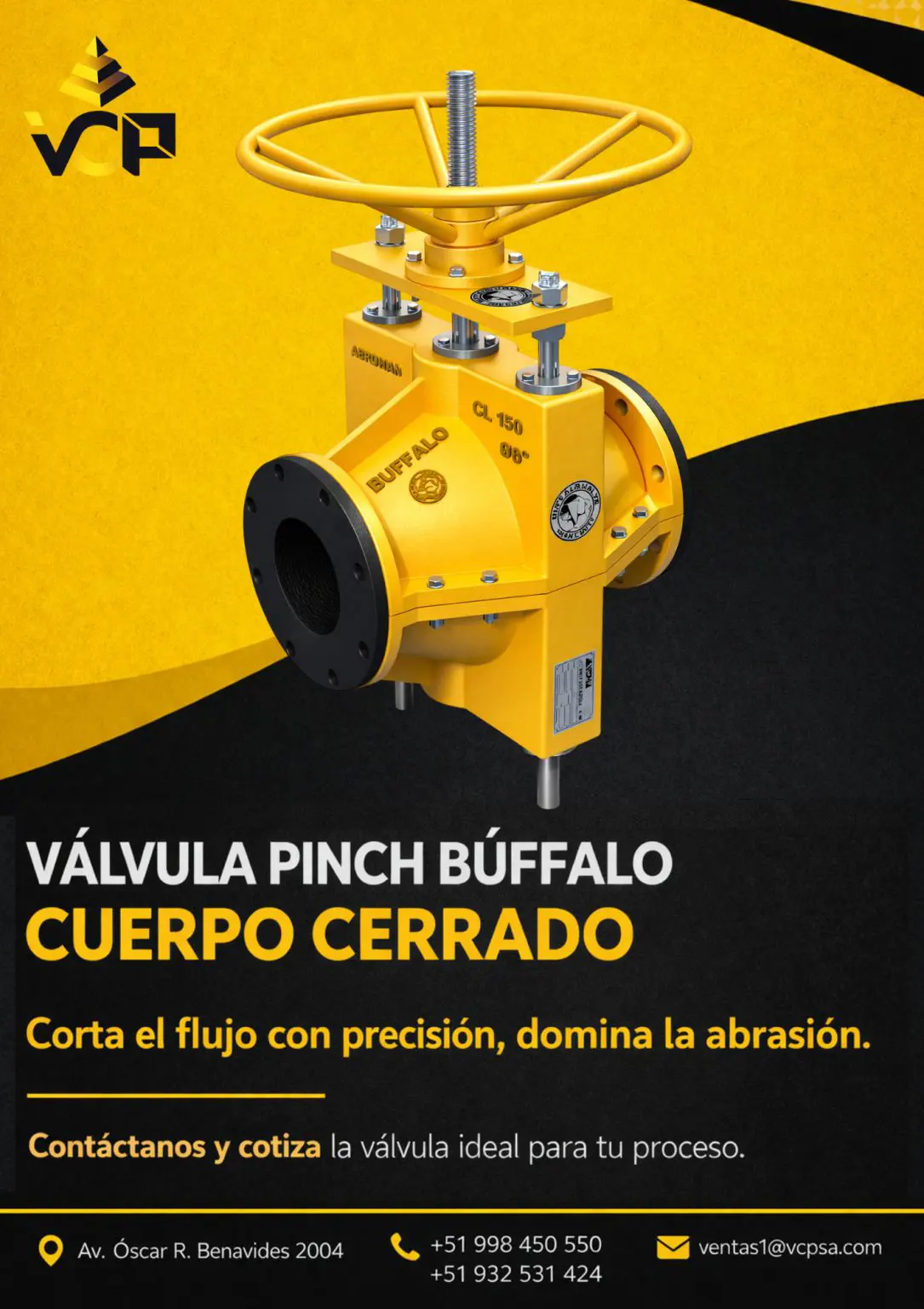 Post de LinkedIn sobre válvula Pinch BUFFALO